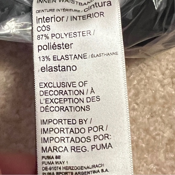 Puma Training Leggings High Waist Black White Contras Side Panels women's Size S - Picture 14 of 15